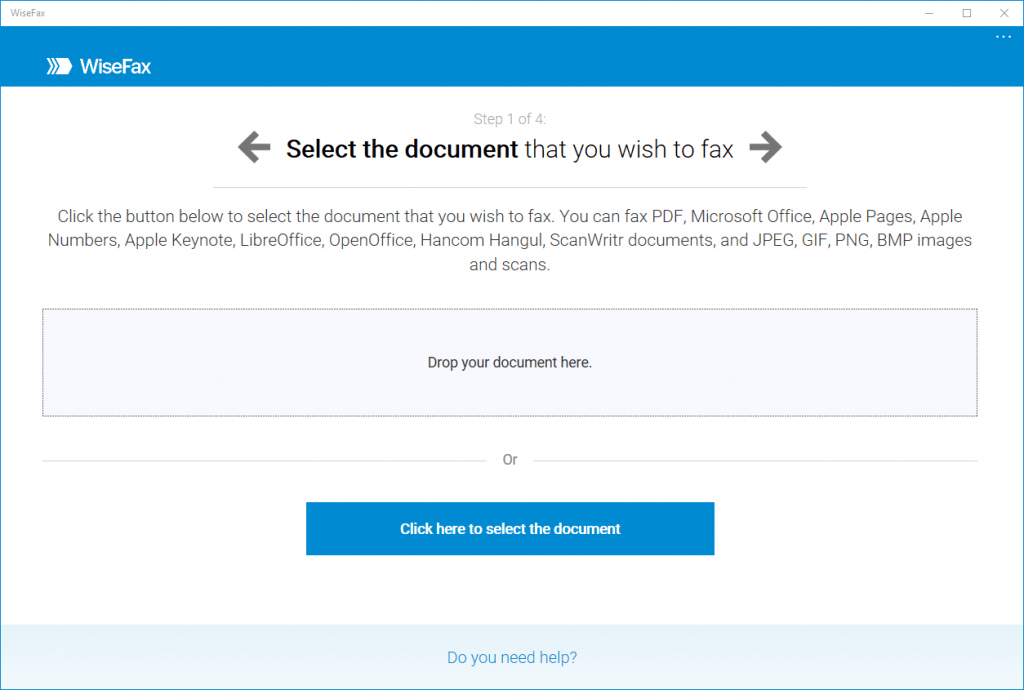 Sending faxes with WiseFax