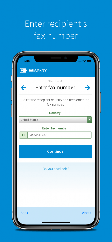 Fax with WiseFax iOS 14